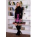 Knitted dress "Ivanka" pink/black